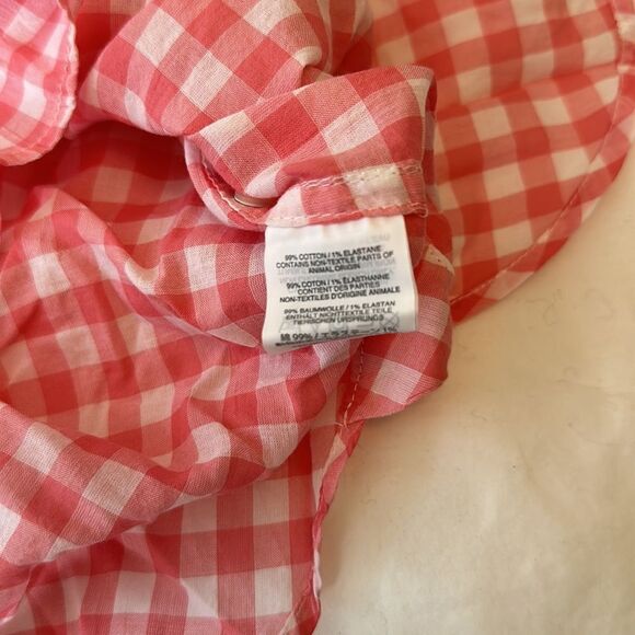 J. Crew Pink Gingham Button Down Top Size 4 - Picture 4 of 4